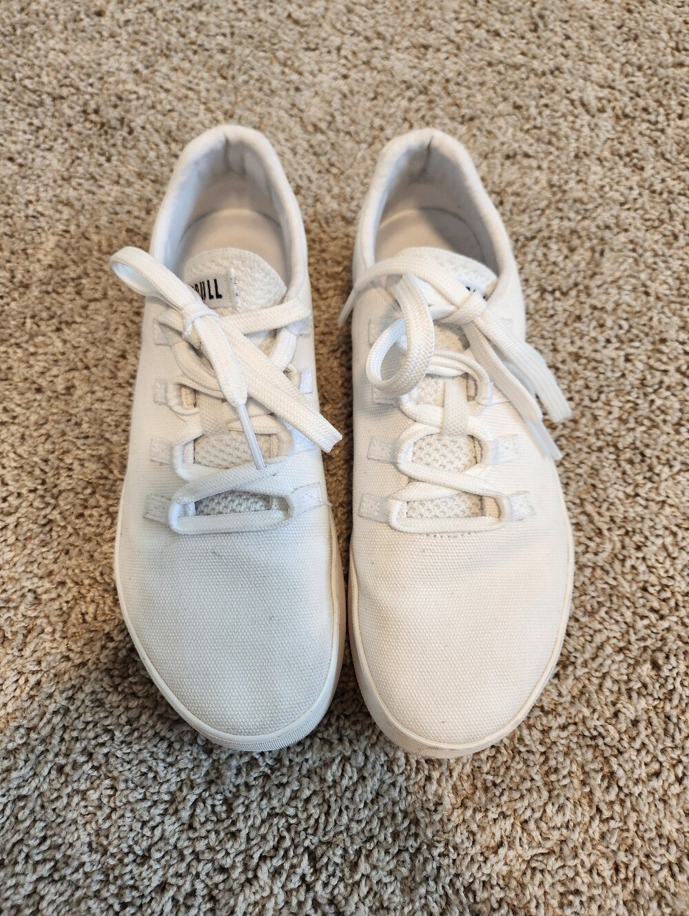 NOBULL Mens White Canvas Sneakers Size 9